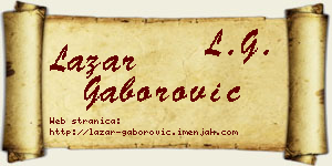 Lazar Gaborović vizit kartica